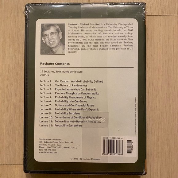 The Great Courses Probability Chances DVD Course - Picture 2 of 2